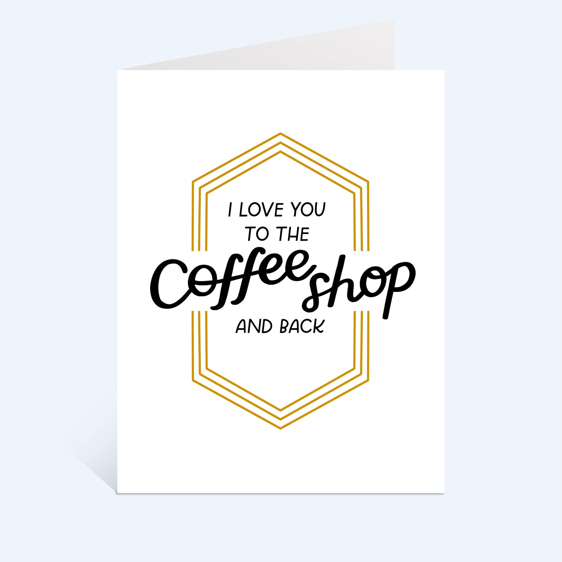 Coffee Shop Love Greeting Card