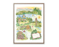 Once Upon a Time Princess Watercolor Story Map Print