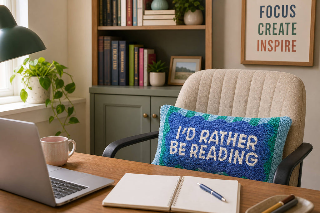 I'D Rather Be Reading Hook Pillow