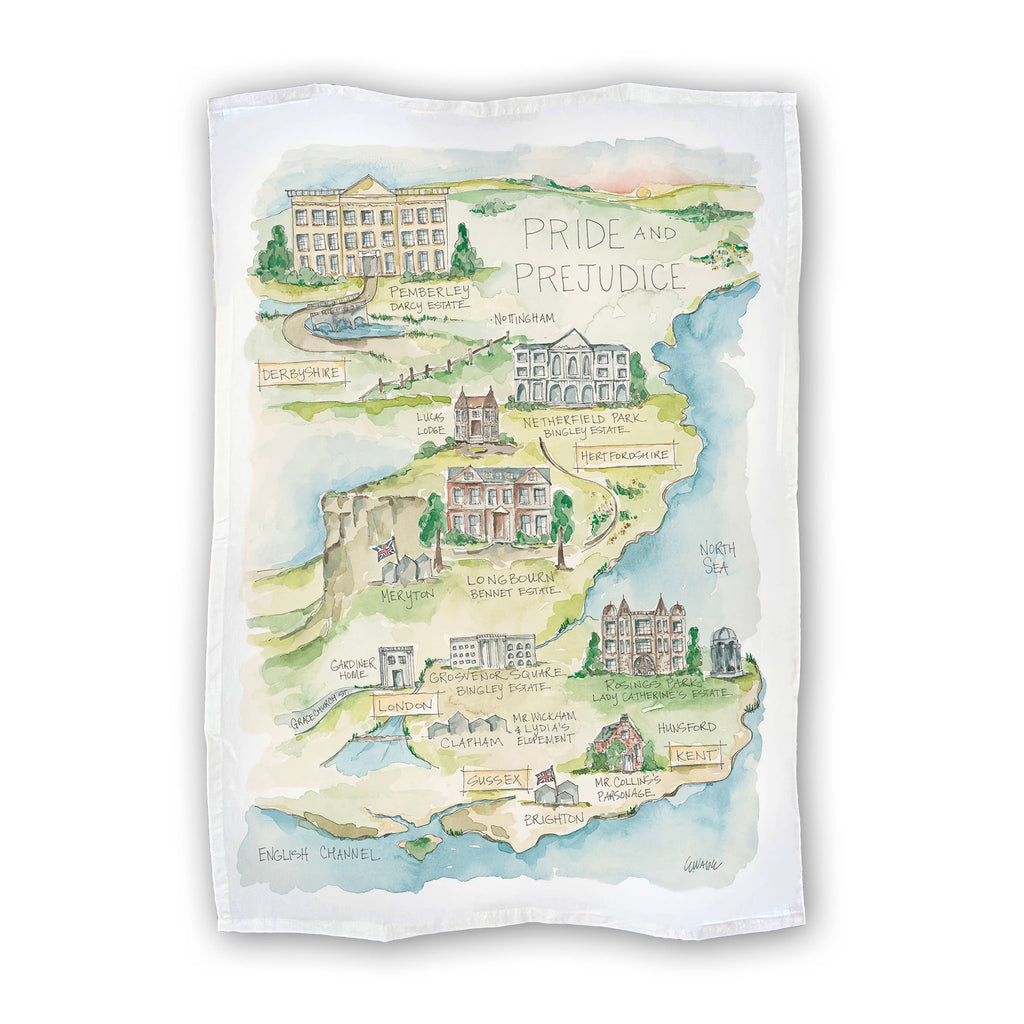 Pride and Prejudice Tea Towel