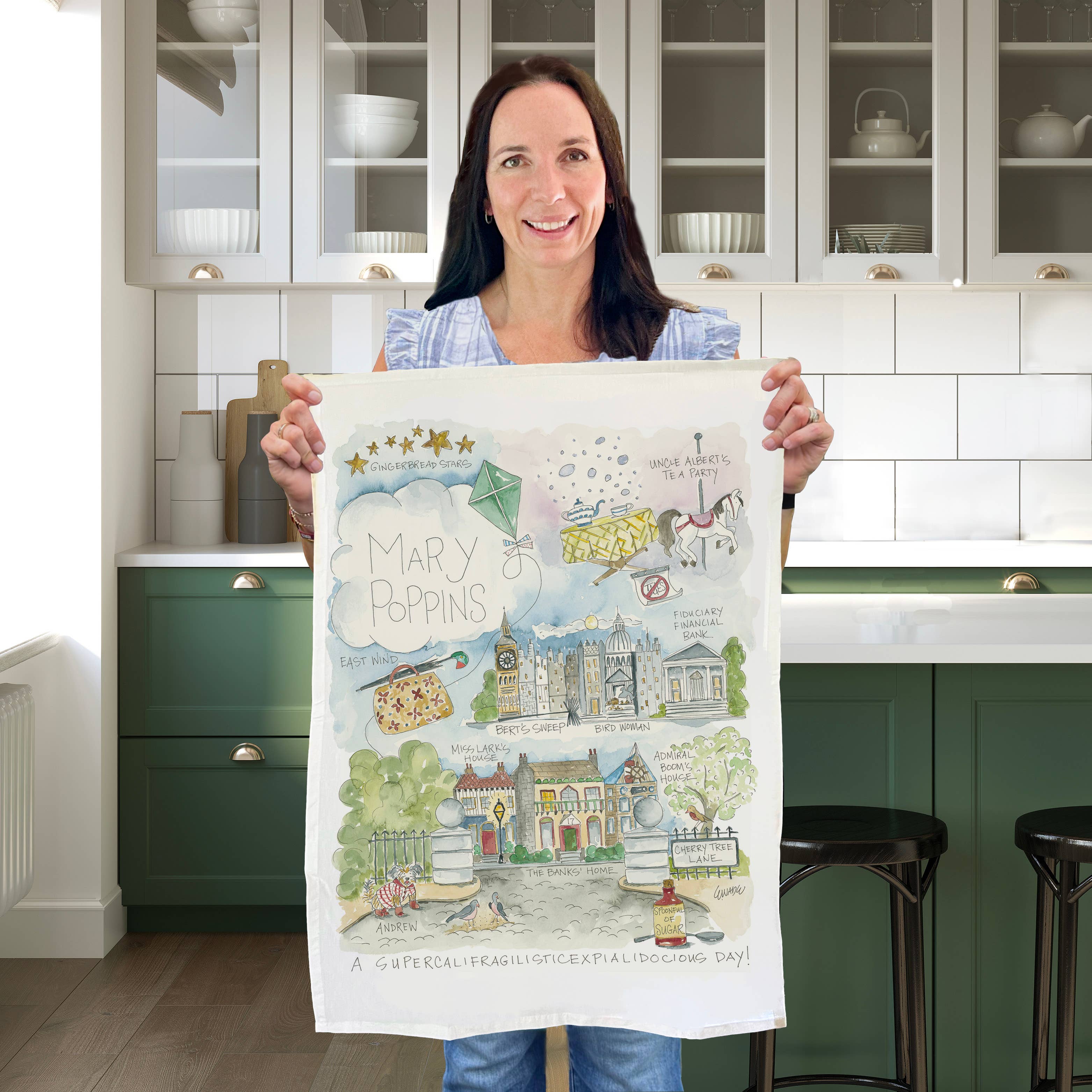 Mary Poppins Tea Towel