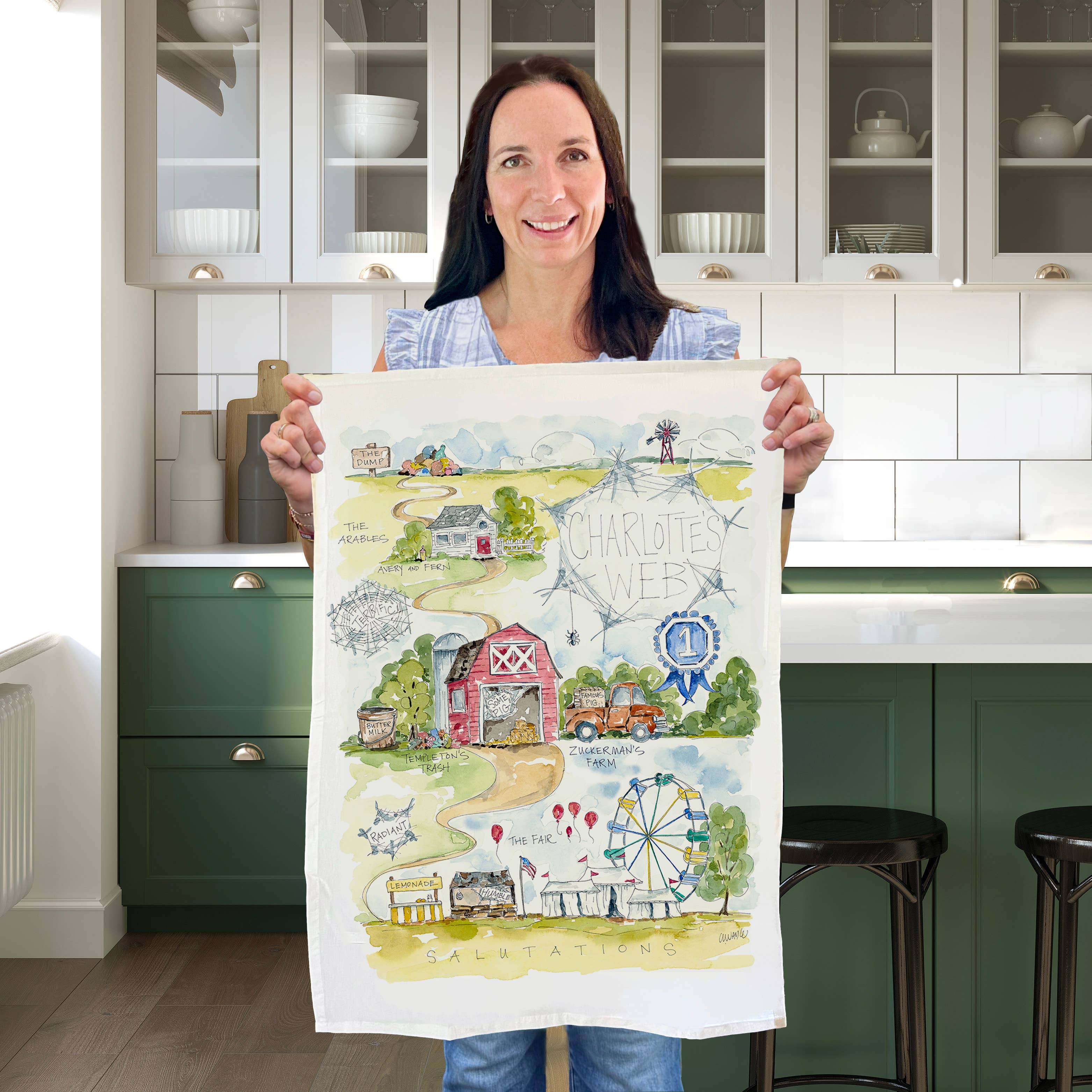 Charlotte's Web Tea Towel