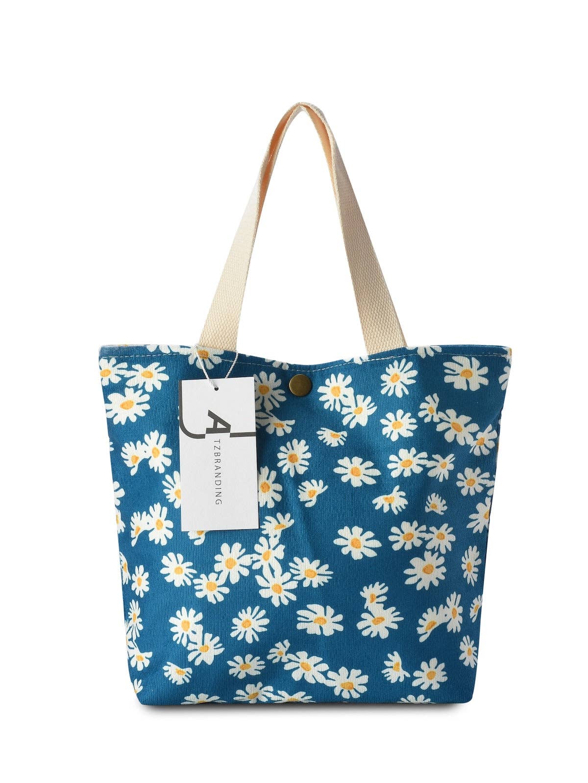 Cosbai - Vintage Artistic Floral Corduroy Tote