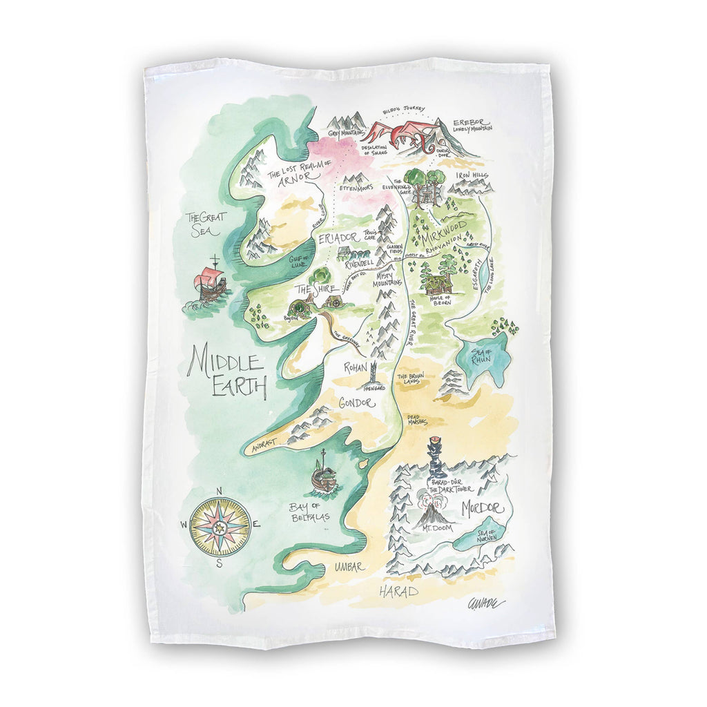 Middle Earth Tea Towel
