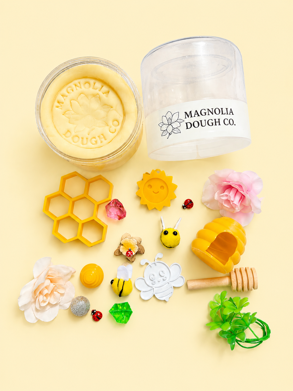 Kids Sensory Play Dough Jar | Busy Bee Garden | Non Toxic