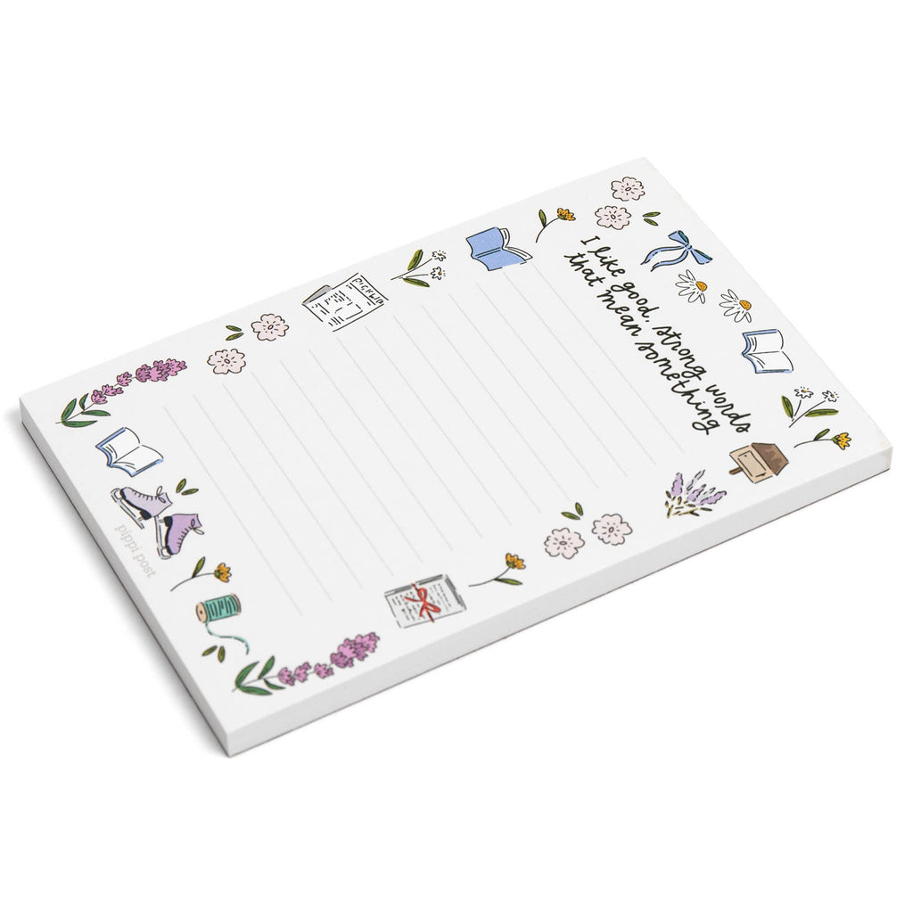 Good Strong Words Little Women 4x6 Notepad