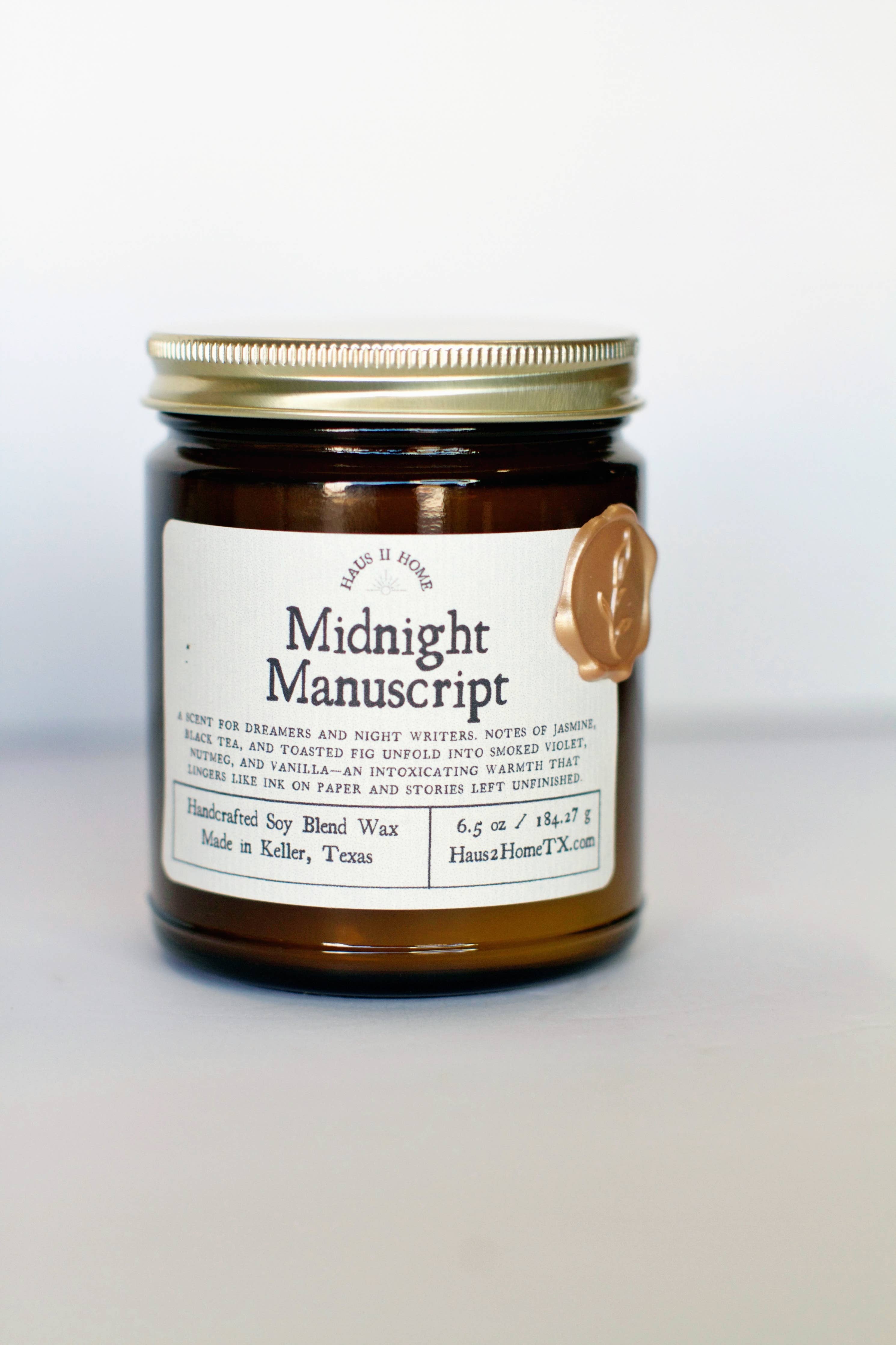 Hand-Poured Candle - Midnight Manuscript