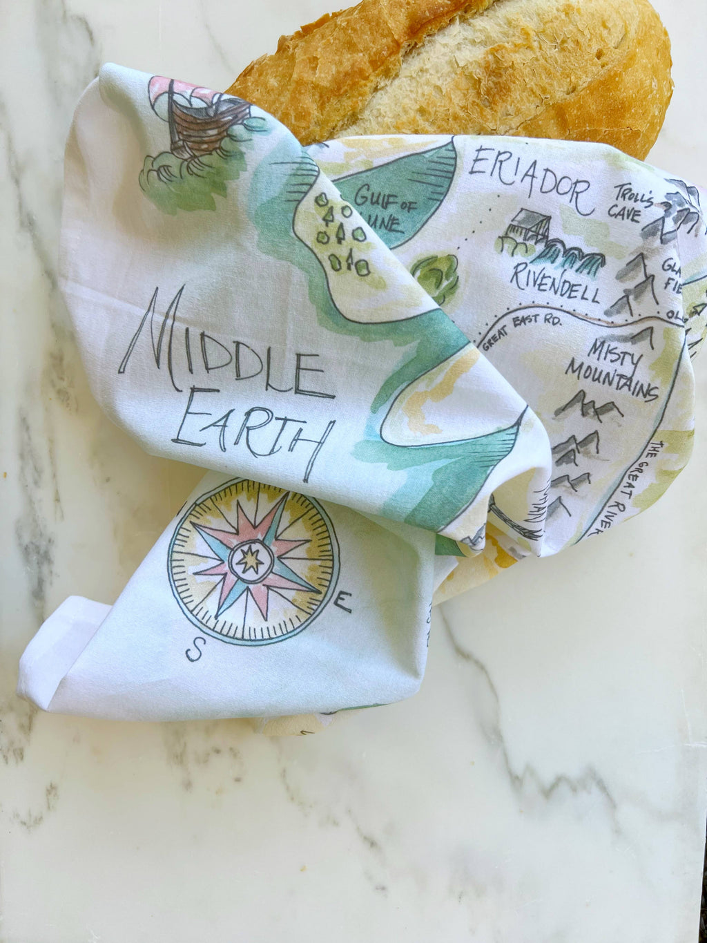 Middle Earth Tea Towel