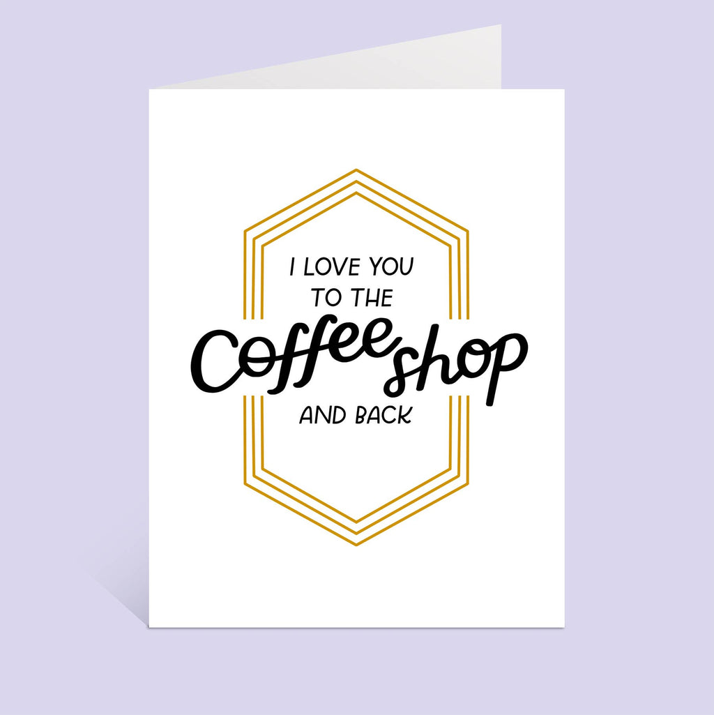 Coffee Shop Love Greeting Card